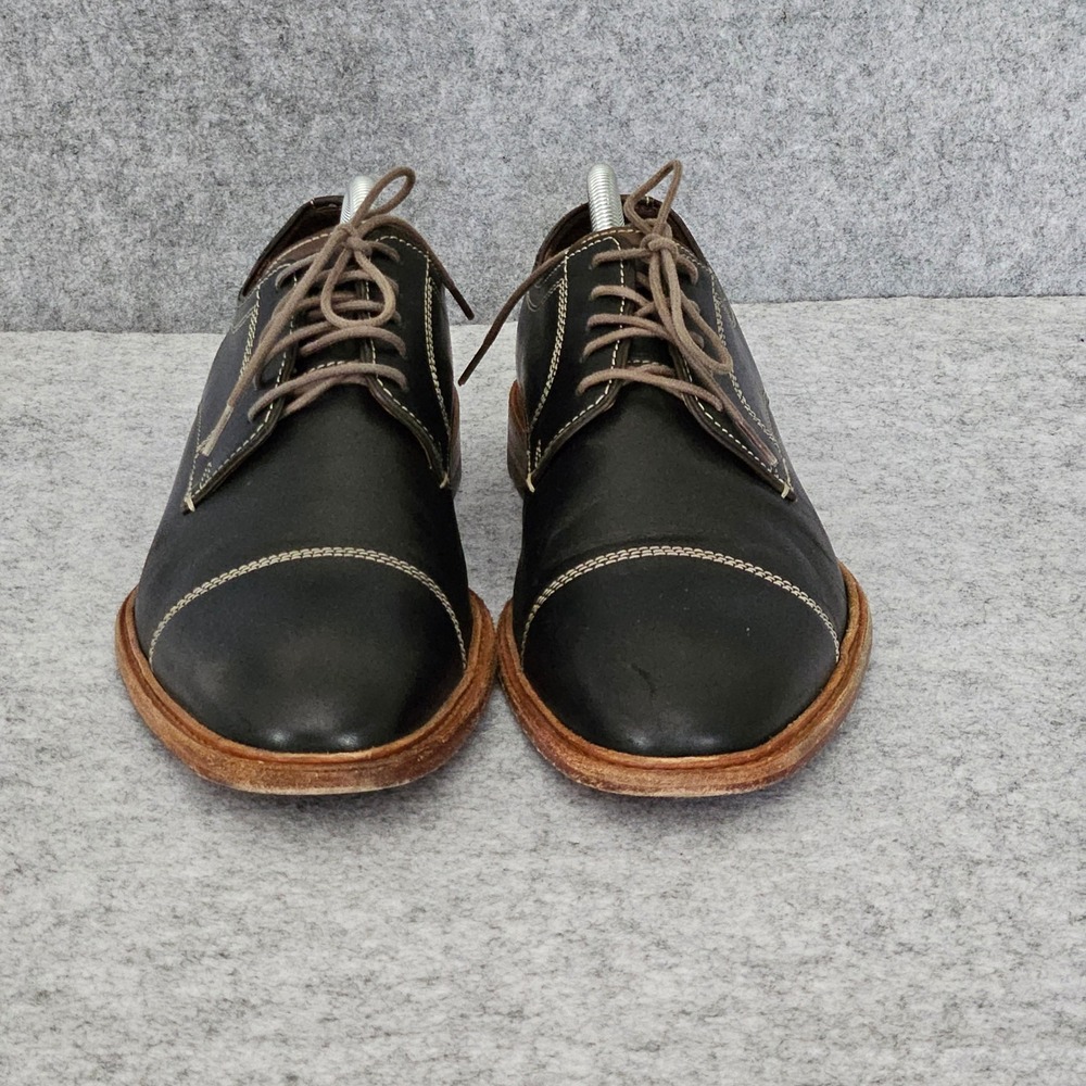 Johnston & Murphy Conard Black Leather Cap Toe Oxford Dress Shoes Mens 9.5 - Picture 3 of 10